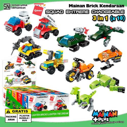 Foto Produk MAINAN LEGO ANAK LAKI-LAKI QMAN BRICK MOBIL MOTOR PESAWAT VEHICLE SET dari MainanPlus
