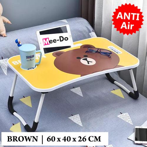 Foto Produk Mee-Do Meja Lipat Laptop / Meja Belajar Anak / Folding Table Karakter - LINE BROWN dari Mee Do
