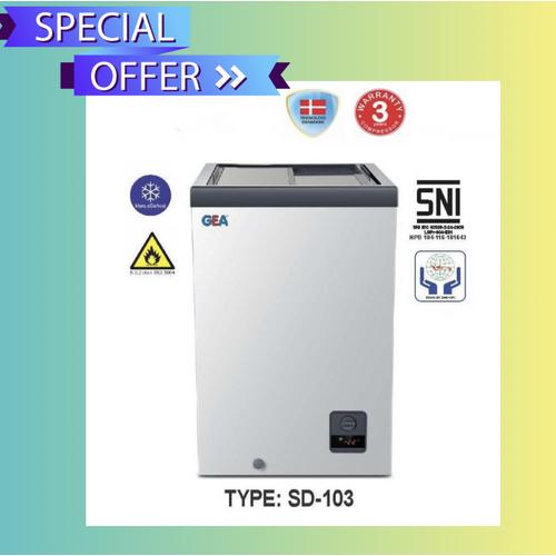 Gambar GEA SD-100 Sliding Flat Glass Freezer Box Chest Freezer dari Nico Elektronik Jakarta Barat Tokopedia