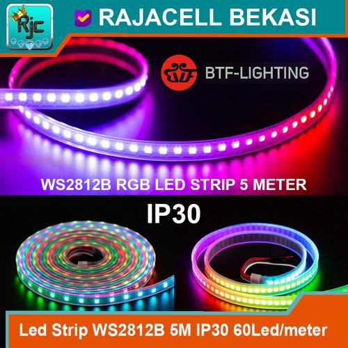 Gambar LED Strip RGB WS2812B Neopixel 5M 60Led/meter IP30 Non Waterproof dari Rajacell Bekasi undefined Tokopedia
