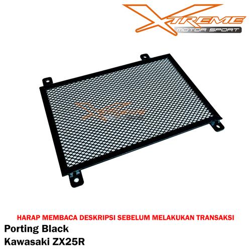 Foto Produk Cover Radiator Porting Black Kawasaki ZX25R 4 Cylinder Alumunium dari Xtreme Motor Sport