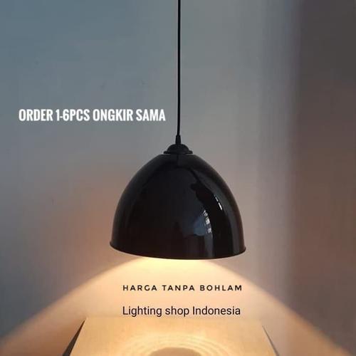 Foto Produk L863 lampu gantung minimalis kap putih kuning hitam merah biru hijau dari Lighting Shop Indonesia