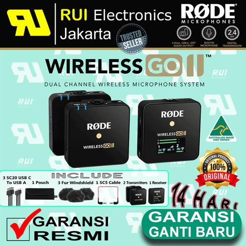 Gambar RODE Wireless GO II 2 Channel Wireless Microphone System - WiGO II dari RUI Electronics Jakarta Jakarta Selatan Tokopedia