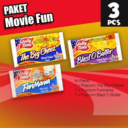 Foto Produk Paket Movie Fun (1BOB, 1FM, 1TBC) - Jolly Time Mircowave Popcorn dari Jolly Time Official