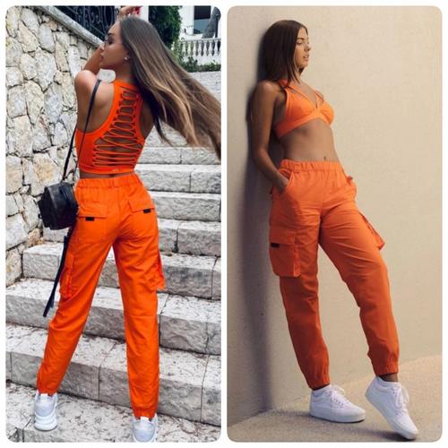 Alo yoga it girl pants tangerine size 
