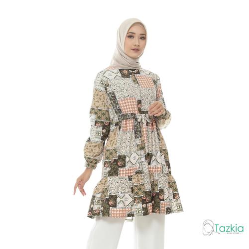 Foto Produk Atasan Muslim Wanita | Ariana Tunik Cream| S M L XL | Tazkia Hijab - Size 2 dari Tazkia Hijab Store