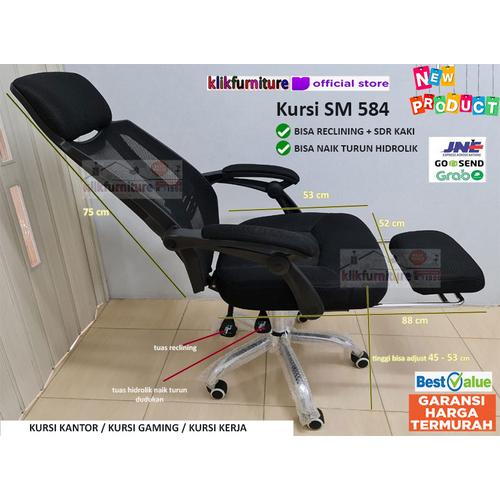 Foto Produk Kursi Kantor Kursi Gaming Kursi Manager Kursi Putar Reclining SM 584 dari klikfurniture