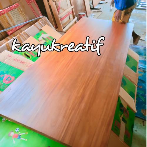 Jual Top table kayu mahoni daun meja kayu 146x60x3 daun meja mahoni