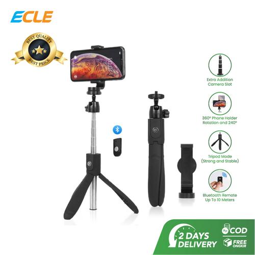 Foto Produk ECLE Selfie Stick Bluetooth Remote Tongsis / Tripod / Tomsis BSE1003 dari ECLE Official Store