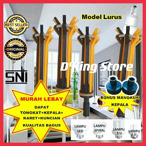 Foto Produk Tongkat lampu/Tongkat pasang lampu MODEL LURUS dari D'King Store.
