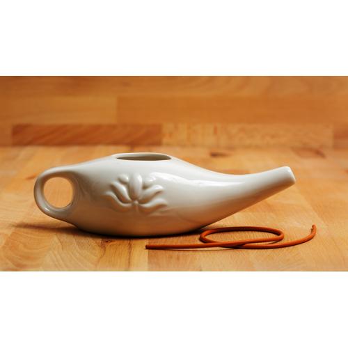 Foto Produk Neti Pot Bahan Keramik Lead Free Alat Terapi Penyembuhan Sinus Anda - Putih dari The Good Life