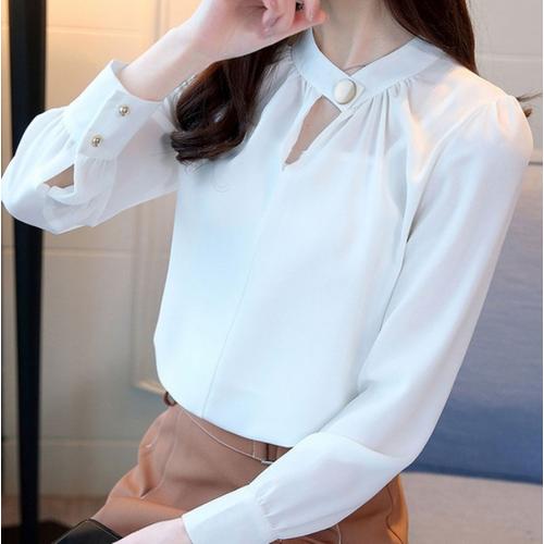 Foto Produk OLYMPIA BLOUSE WANITA DEWASA BLUS CEWE CEWEK MURAH WARNA MAROON PUTIH - Putih dari RisRus Apparel