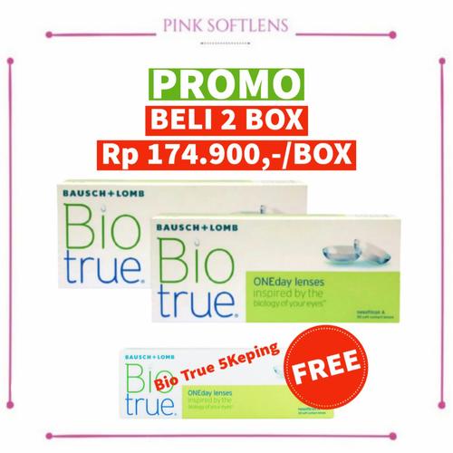 Foto Produk Bio True Softlens Bening 1 Day Harian Bausch and Lomb kadar air tinggi dari Pinksoftlens