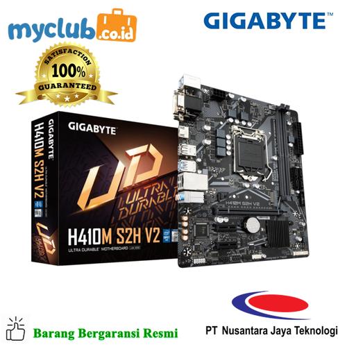 Foto Produk Gigabyte Motherboard H410M-S2H V2 LGA1200 Micro ATX 2 x DDR4 dari Myclub