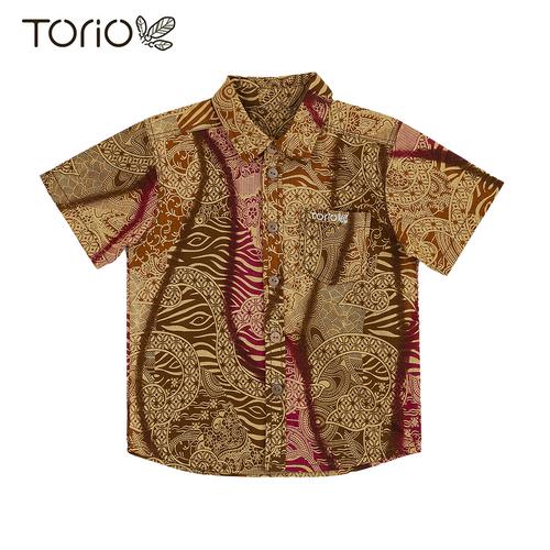 Foto Produk Torio Indonesian Smart Casual Gold Batik - Kemeja Batik Anak Laki-Laki - 4-5 tahun dari Torio