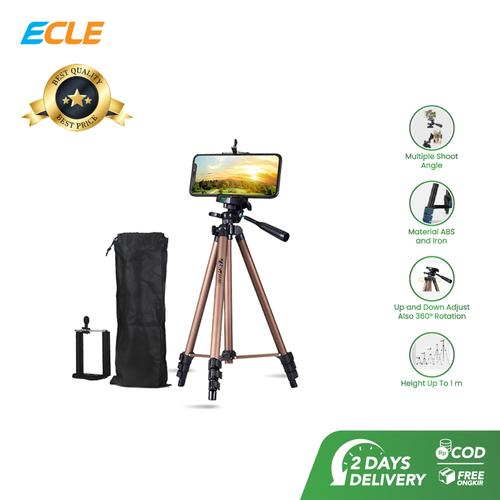 Foto Produk ECLE Tripod HP Camera Extendable Portable Stabilizer + Holder - Bronze dari ECLE Official Store