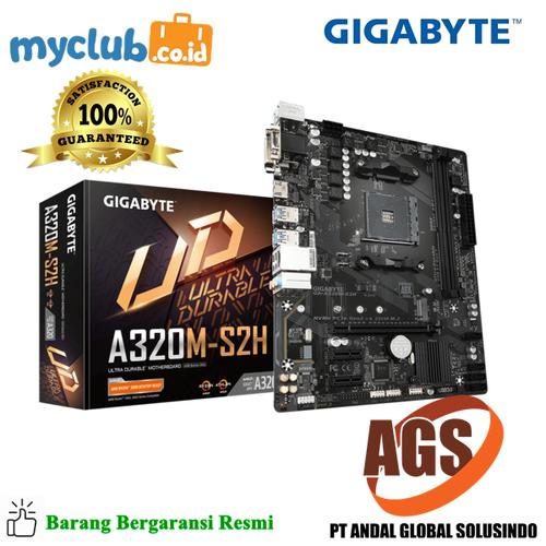 Foto Produk Gigabyte Motherboard GA-A320M-S2H 2.0 Socket AM4 Micro ATX 2 x DDR4 dari Myclub