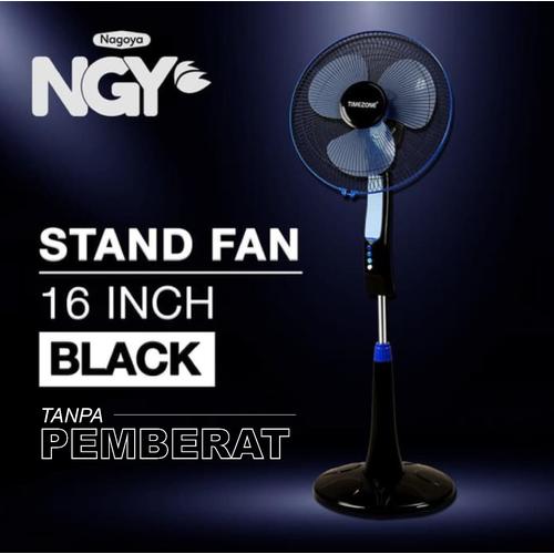 Foto Produk Kipas Angin Berdiri / Stand Fan TIMEZONE Black 16in TZ-16KB - Tanpa Pemberat dari Nagoya Electronics