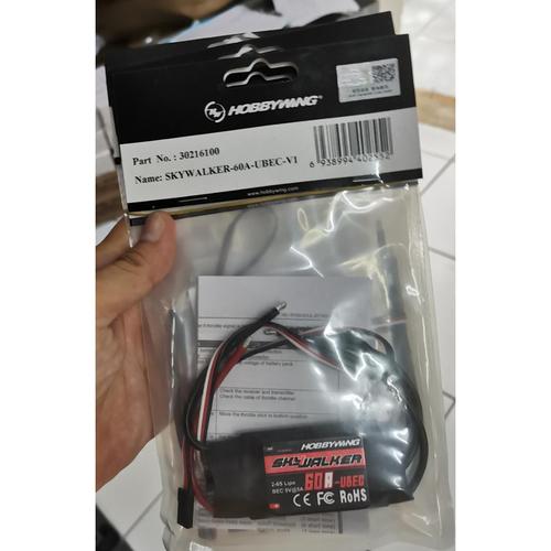 Foto Produk Hobbywing SkyWalker 60A Brushless ESC Speed Controller UBEC RC Plane dari Alladin Shop