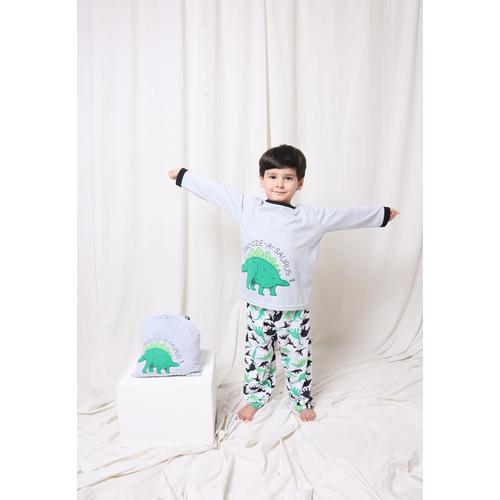 Foto Produk Piyama Anak Long Shirts Snooze-A-Saurus LSLP98 - 4 dari Boboo Kids