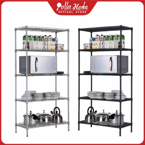 Foto Produk Rak Dapur Serbaguna Adjustable Rak Dapur Tingkat Rak Susun Multifungsi - Silver dari Ollahom Official Store
