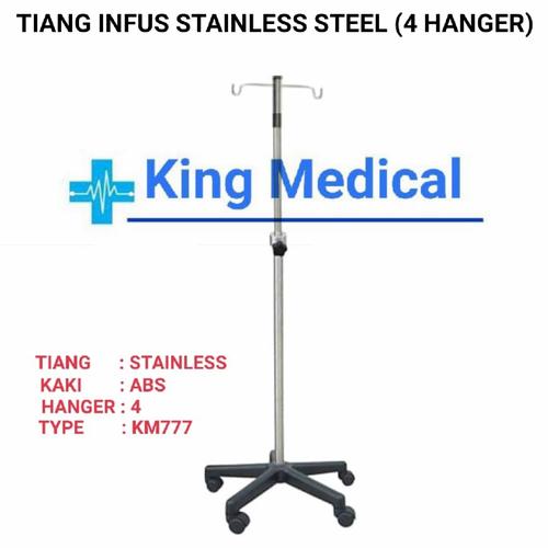 Foto Produk Tiang Infus Stainless K - 5 Pakai Roda dari King Medical