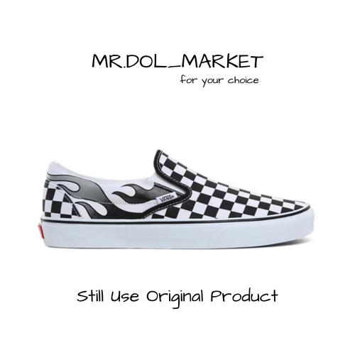flame checkerboard vans
