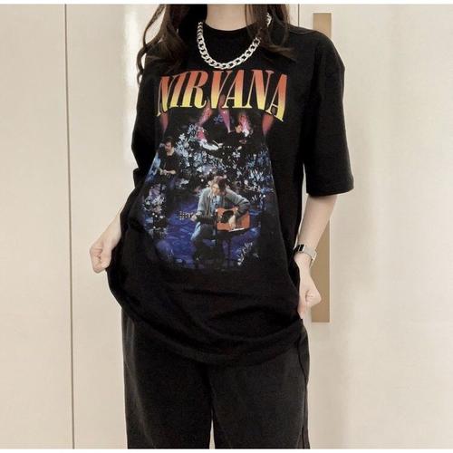 Jual Shirt Oversize Kaos Band Nirvana 