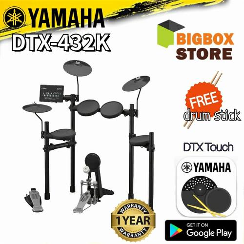 Foto Produk Elektrik Drum Yamaha DTX-432K / DTX432K / DTX 432K / DTX 432 dari BigBox store