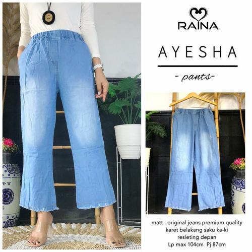 JEANS DENIM TERBARU REAL PICT-AYESHA 