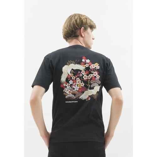 Foto Produk Kaos hitam t shirt polos houseofcuff motif Flower READY HINGGA 4XL dari House of Cuff