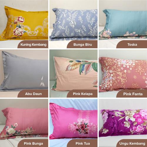 Foto Produk Sarung Bantal Cinta Saten Kembang dari soulmatebedsheet