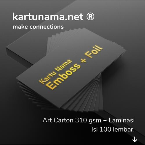 Gambar Kartu Nama Emboss + Foil - Cetak 1 Sisi, Sudut Lancip dari Kartu Nama Indonesia Jakarta Selatan Tokopedia
