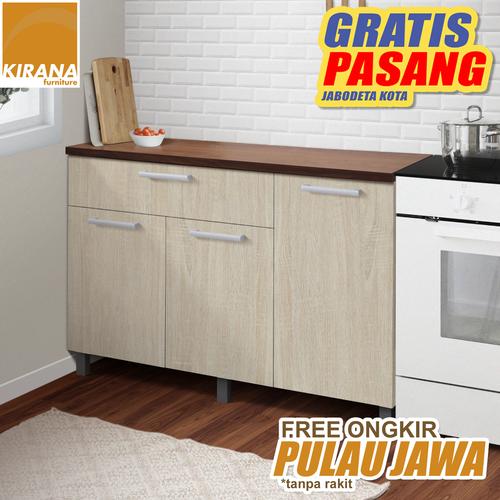 Foto Produk Kirana Kitchen Set Denver Lemari Bawah 3 Pintu dari KiranaFurniture