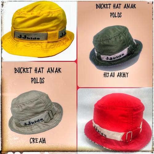 TOPI BUCKET HAT ANAK POLOS - Army murah 