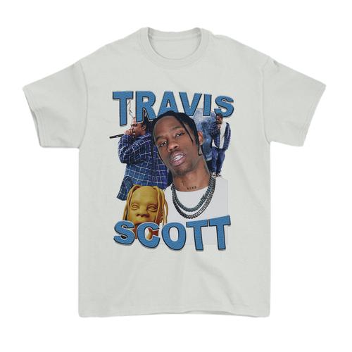 Jual TRAVIS SCOTT VINTAGE RAP TEE WHITE 