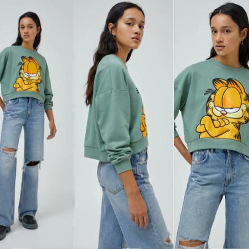 Pull and bear garfield sweatshirt Clearance