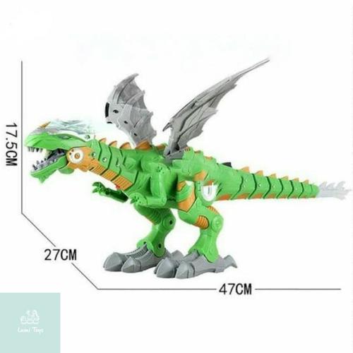 Foto Produk Mainan Robot Spray Walking Dinosaur Sembur Asap Api Dinosaurus 168-1 - Hijau dari Lumi Toys