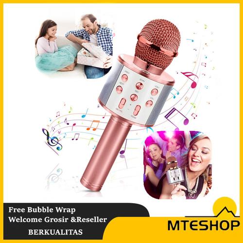 Foto Produk Mic Bluetooth 858 Wireless Karoke Microphone - random dari MTEshop