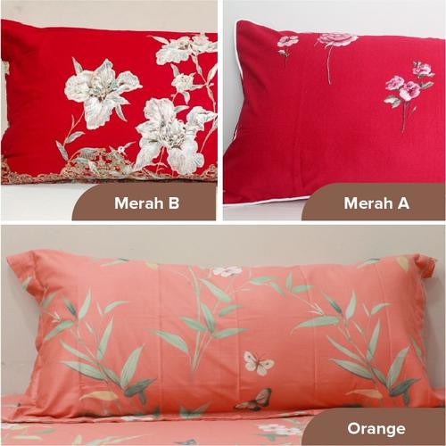 Foto Produk Sarung Bantal Cinta Saten Bunga Merah dari soulmatebedsheet
