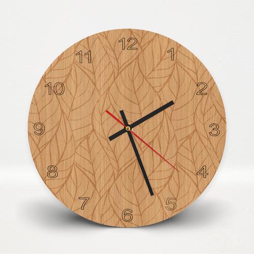 Gambar jam dinding kayu goovi leaf wooden dari Goovi Ink Kota Bekasi Tokopedia