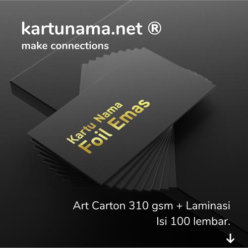 Gambar Kartu Nama Foil / Hot Print - Cetak 1 Sisi, Sudut Lancip dari Kartu Nama Indonesia Jakarta Selatan Tokopedia