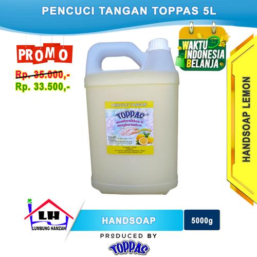 Foto Produk Hand Soap Lemon 5 L TOPPAS Mutu TOP Harga Pas Promo dari Toko Sabun Hamzah