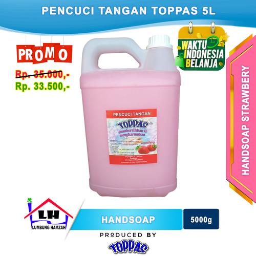 Foto Produk Hand Soap Strawbery 5 L TOPPAS Mutu TOP Harga PAS Promo dari Toko Sabun Hamzah