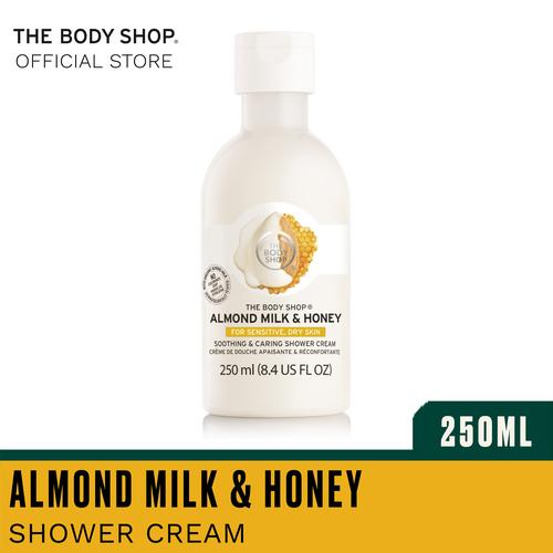 Jual The Body Shop Almond Milk & Honey Shower Cream 250ml Kota