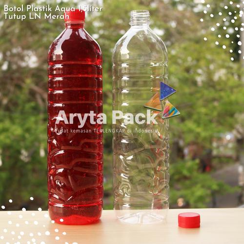 Jual Botol plastik minuman mineral 1,5liter 1500ml PET aqua tutup LN ...