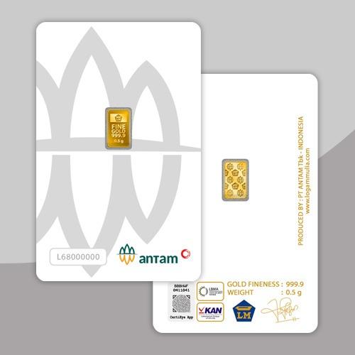 Foto Produk Logam Mulia Antam 0,5 Gram, Lm Antam, Emas Batangan dari NagaMas