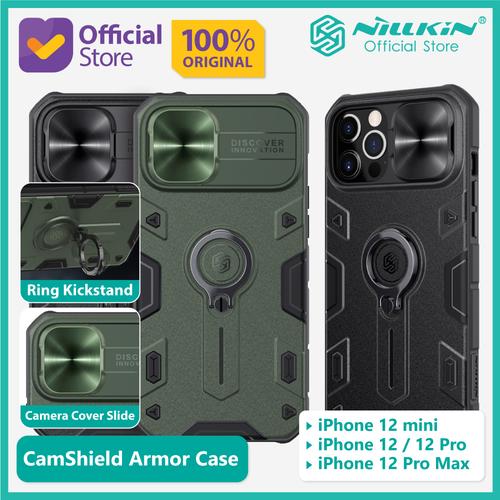 Foto Produk Case iPhone 12 mini Nillkin CamShield Armor Camera Cover Slide Casing - Black dari Nillkin Official