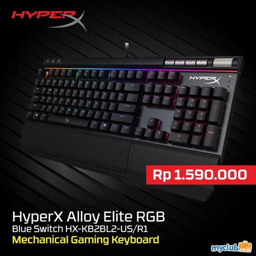 Foto Produk HyperX Keyboard Alloy Elite RGB Cherry MX Blue (HX-KB2BL2-US/R1) dari Myclub