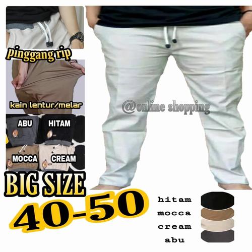 Foto Produk CELANA PANJANG PRIA JUMBO BIG SIZE CHINO PINGGANG RIP 27 50 - 41, Abu-abu dari @online shopping